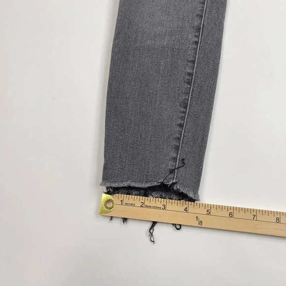 Everlane Raw Hem High Rise Skinny Ankle Jeans Faded Black 25 - Picture 4 of 12